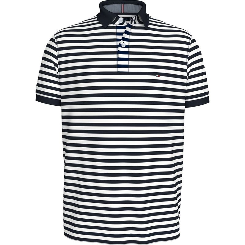 TOMMY HILFIGER - Polo de Rayas Azul 1985 de corte regular Para Hombre Tommy Hilfiger