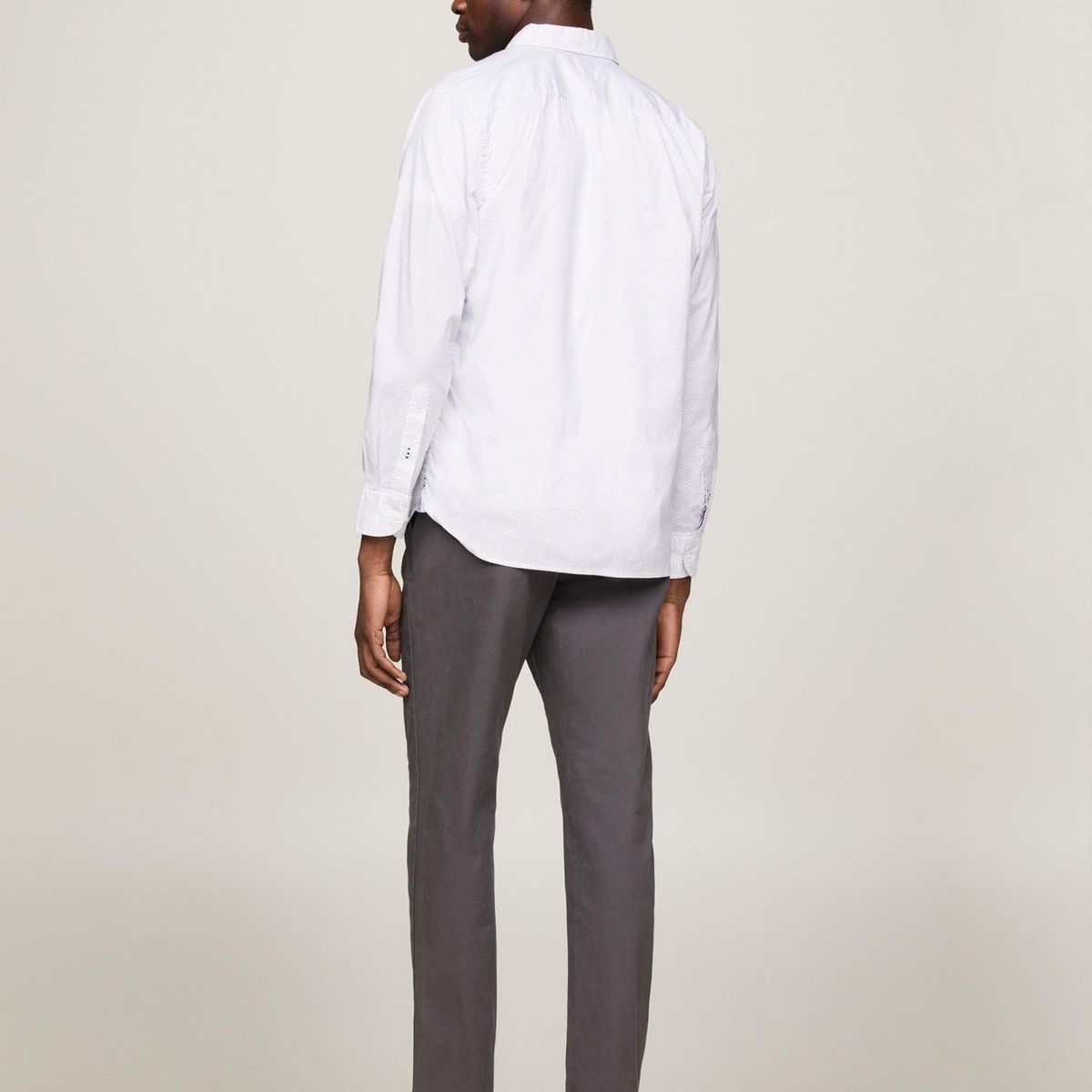 TOMMY HILFIGER - Camisa blanca con estampado geométrico core flex Tommy Hilfiger