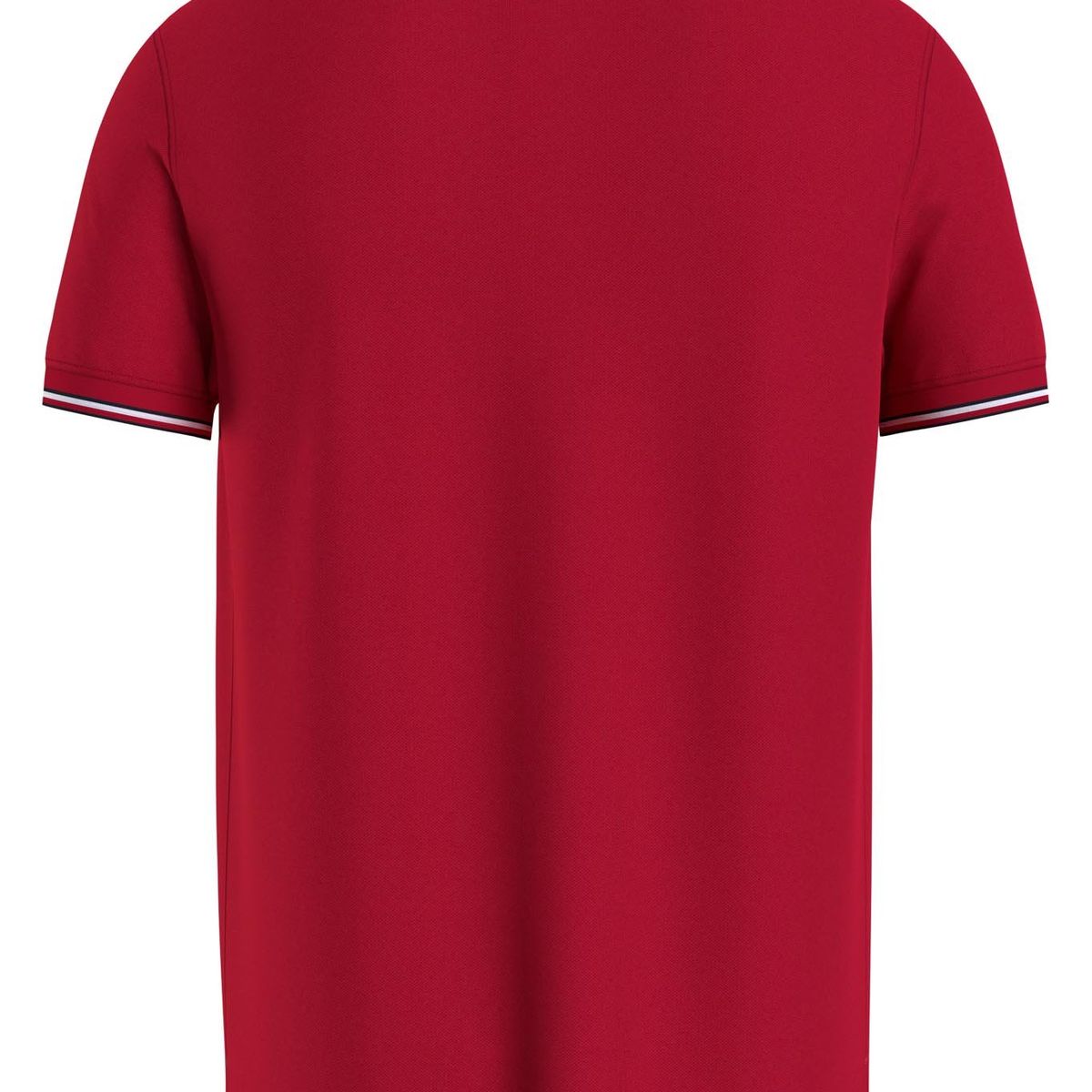 TOMMY HILFIGER - Polo rojo con mangas ribeteadas y logo Tommy Hilfiger