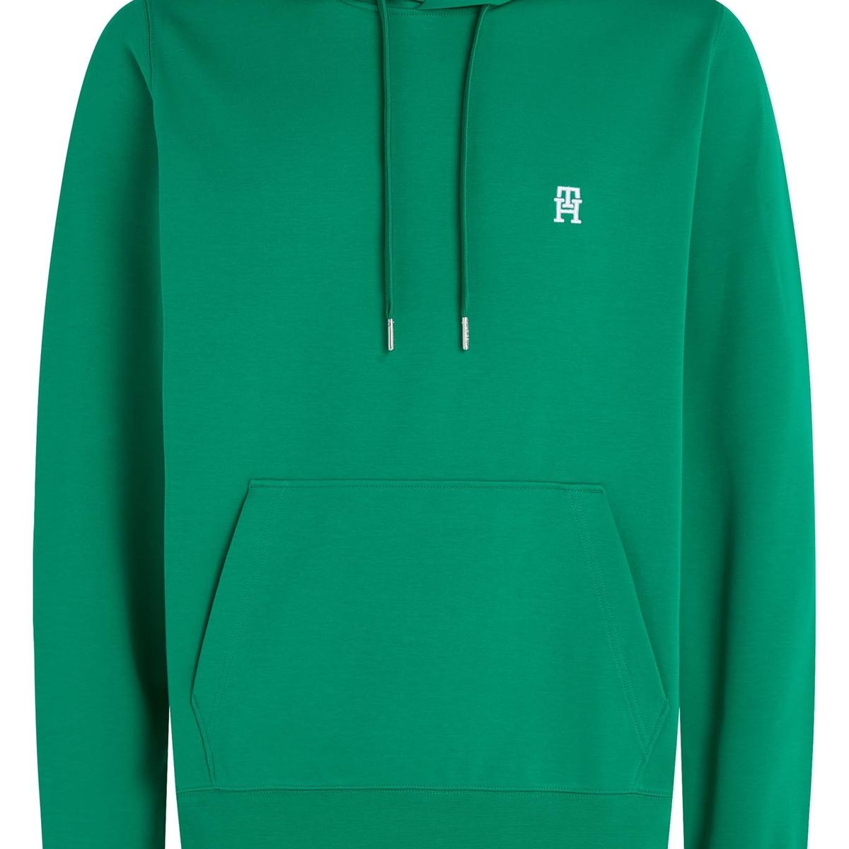 TOMMY HILFIGER - Saco verde con gorro y monograma Tommy Hilfiger