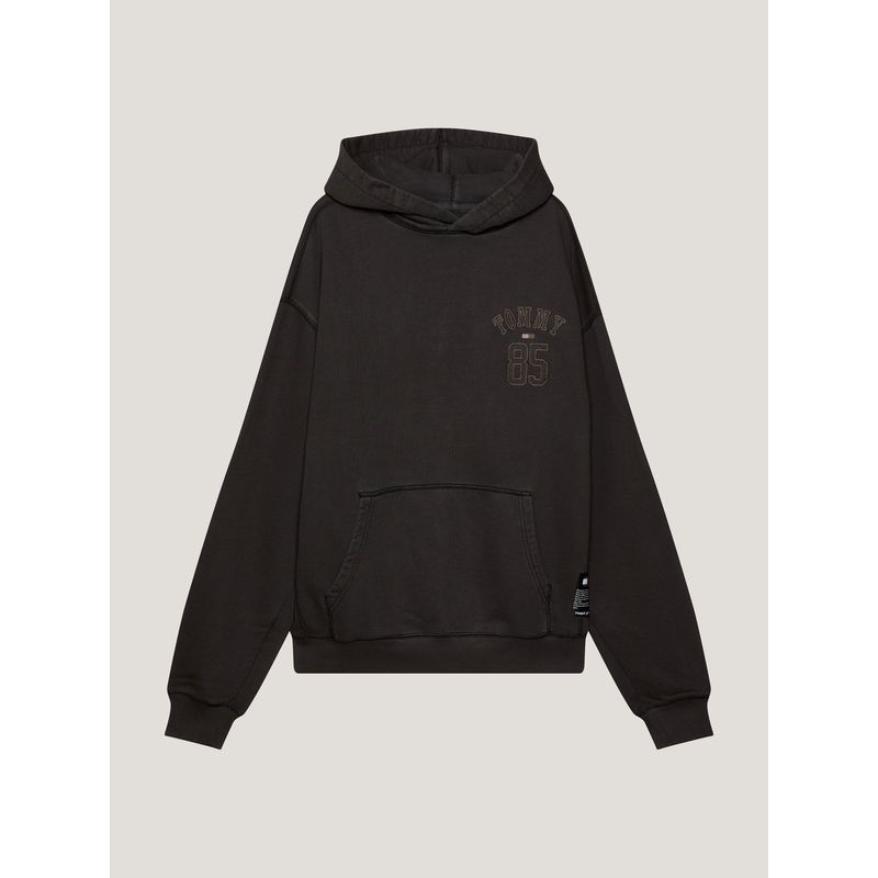 TOMMY HILFIGER - Buzo negro con gorro 1985 Tommy Remastered Tommy Jeans