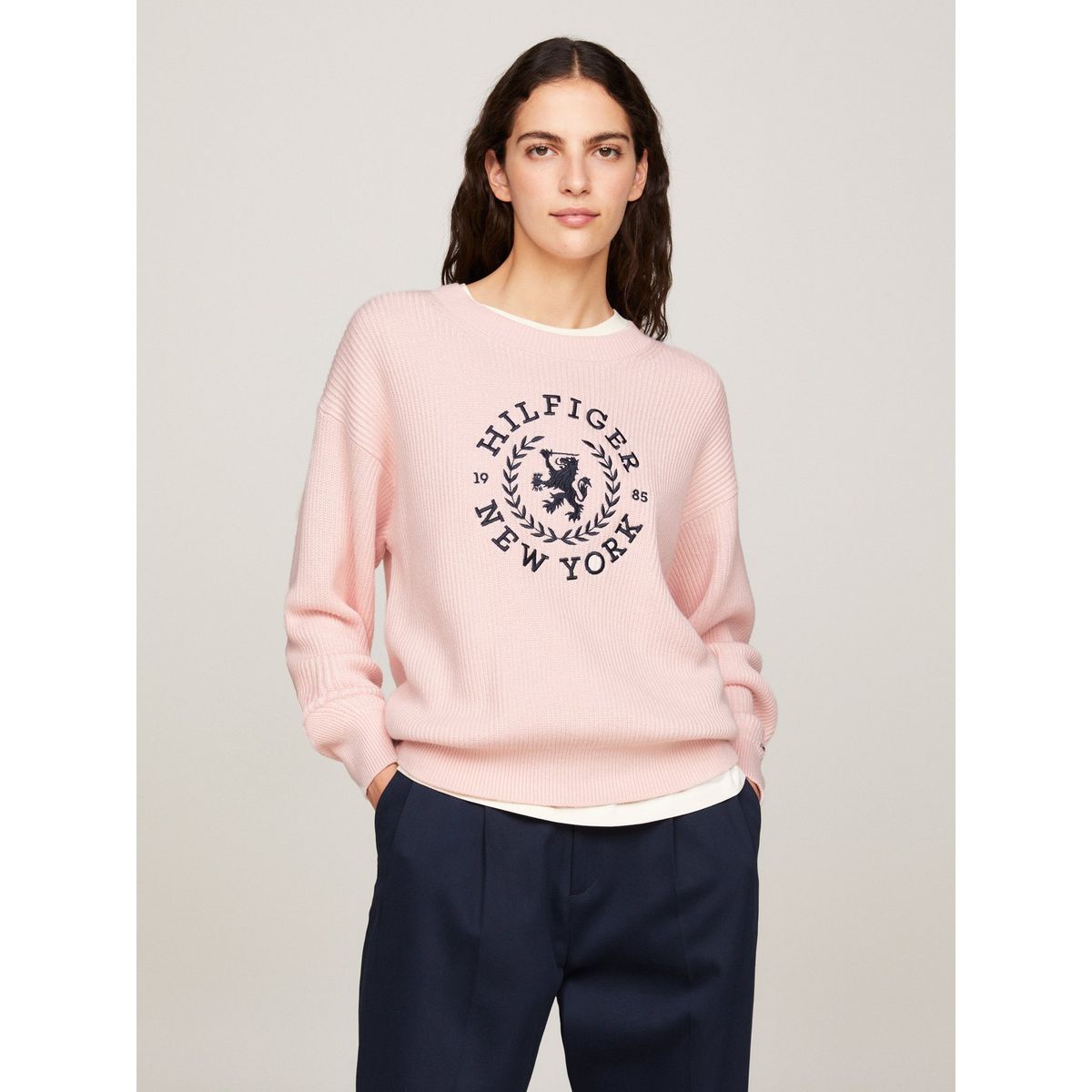 TOMMY HILFIGER - Saco De Corte Regular Con Cuello Redondo Tommy Hilfiger