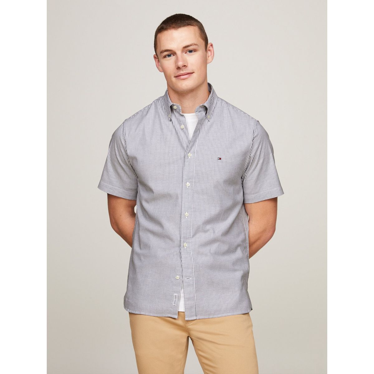 TOMMY HILFIGER - Camisa multicolor 1985 Collection de manga corta TH Flex Tommy Hilfiger