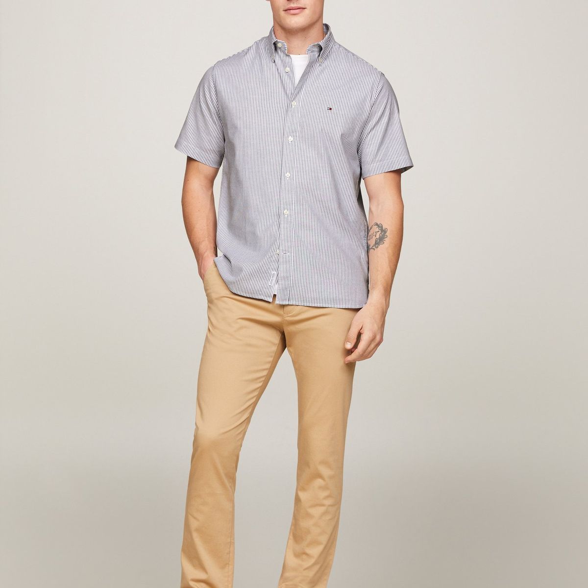 TOMMY HILFIGER - Camisa multicolor 1985 Collection de manga corta TH Flex Tommy Hilfiger