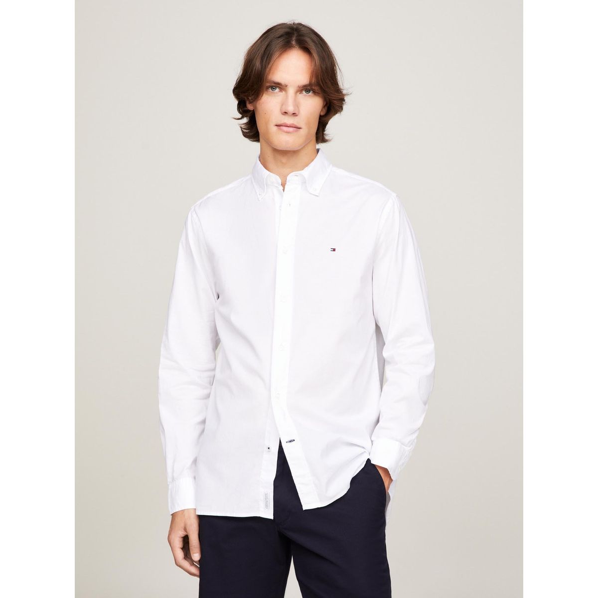 TOMMY HILFIGER - Camisa blanca de popelín core flex Tommy Hilfiger