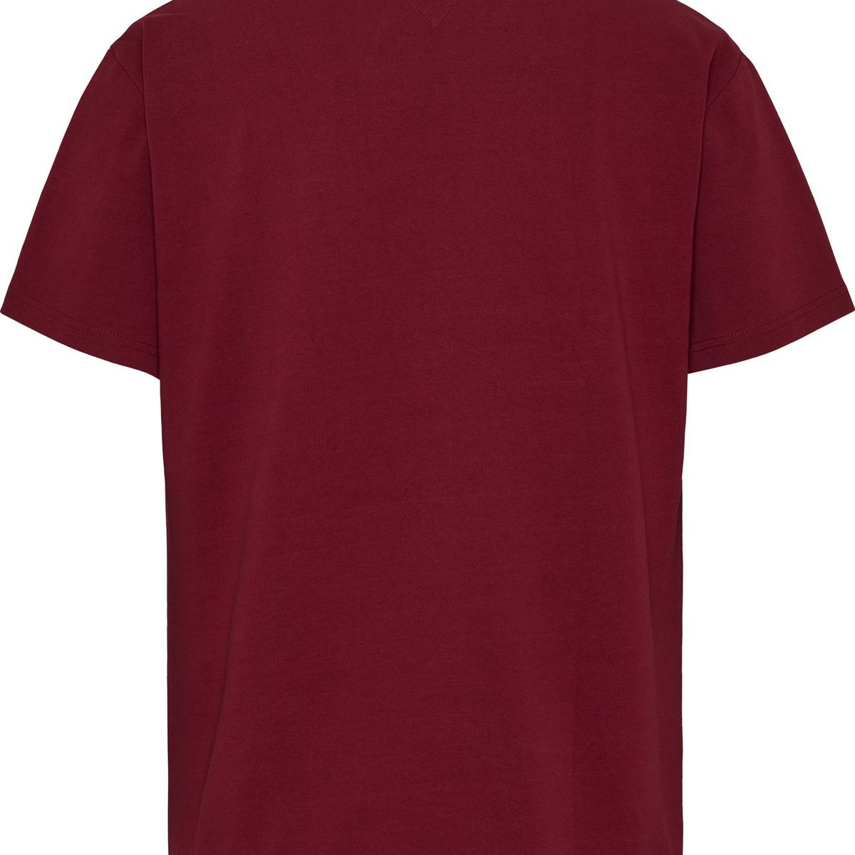 TOMMY HILFIGER - Camiseta roja de corte clásico con parche Tommy Jeans