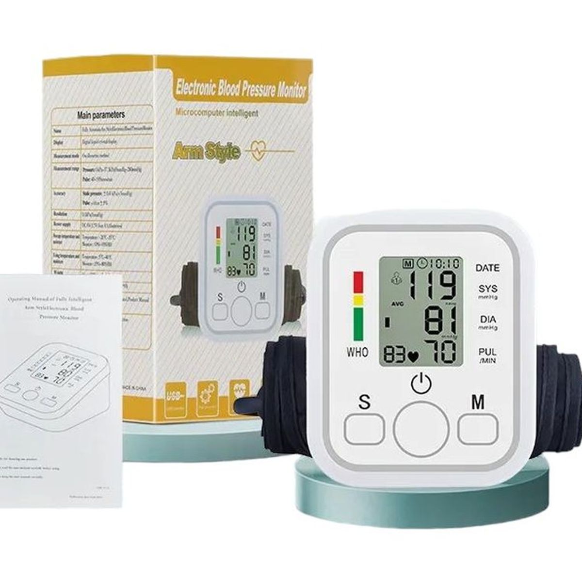 GENERICO - Tensiómetro Digital De Brazo Presion Arterial