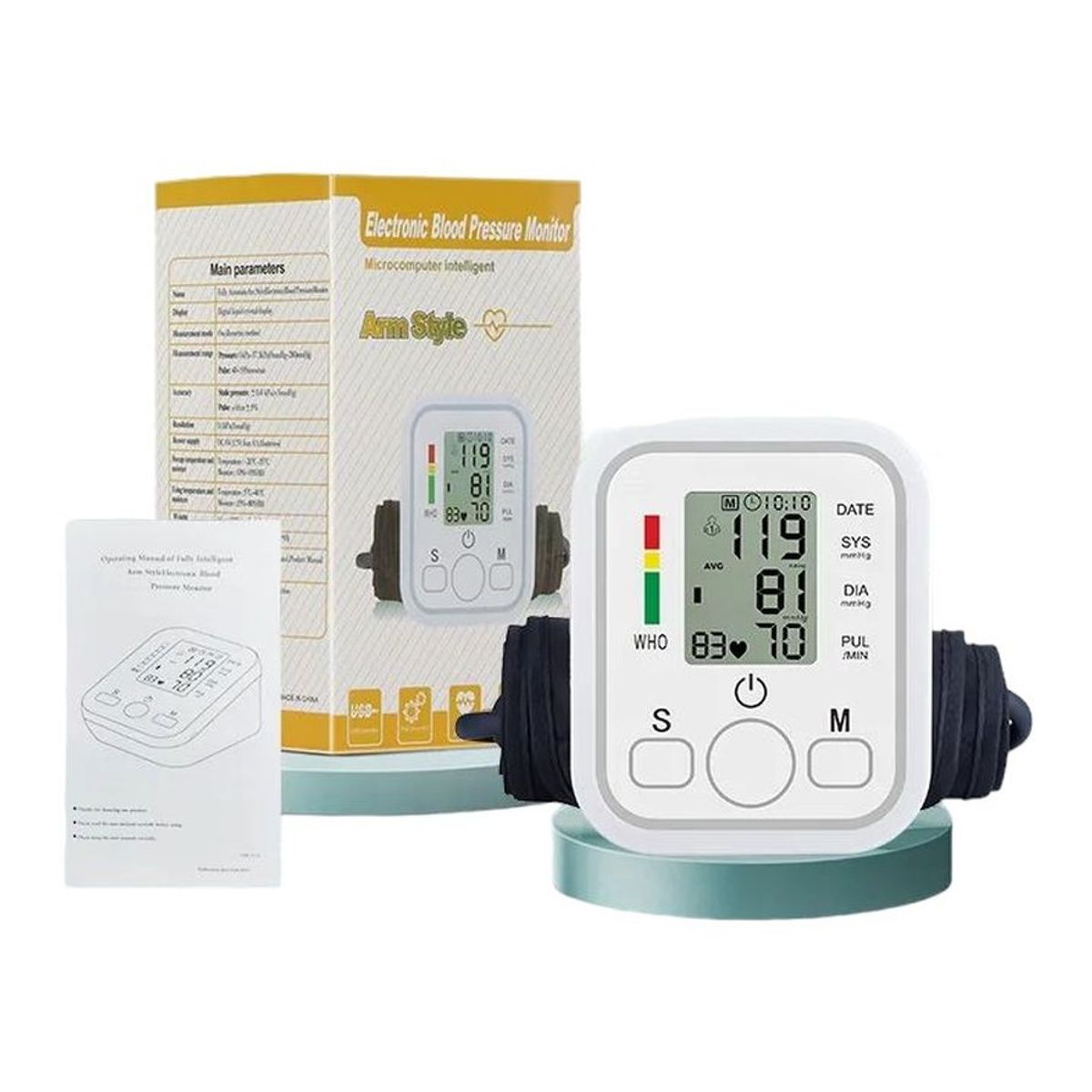 GENERICO - Tensiómetro Digital De Brazo Presion Arterial