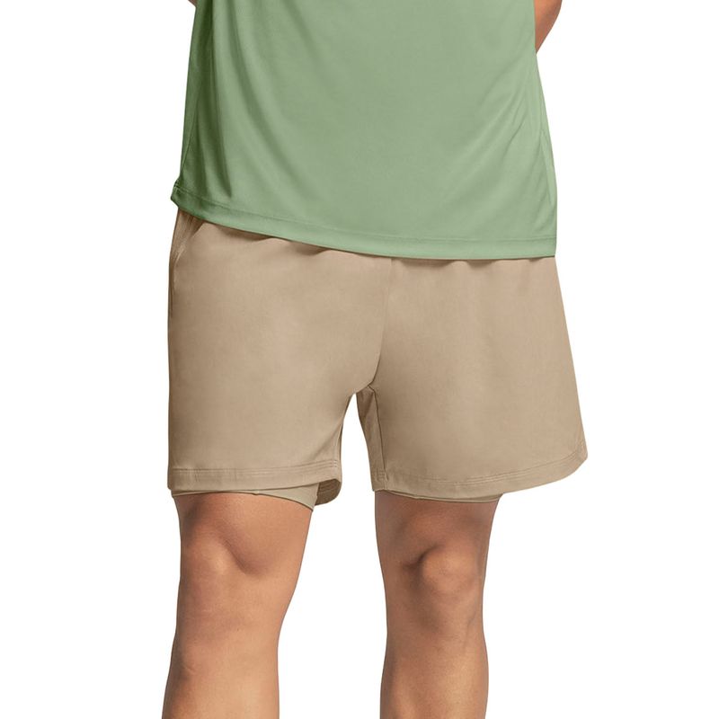 LEO - Leo Pantaloneta deportiva con bolsillo lateral con bóxer interno.