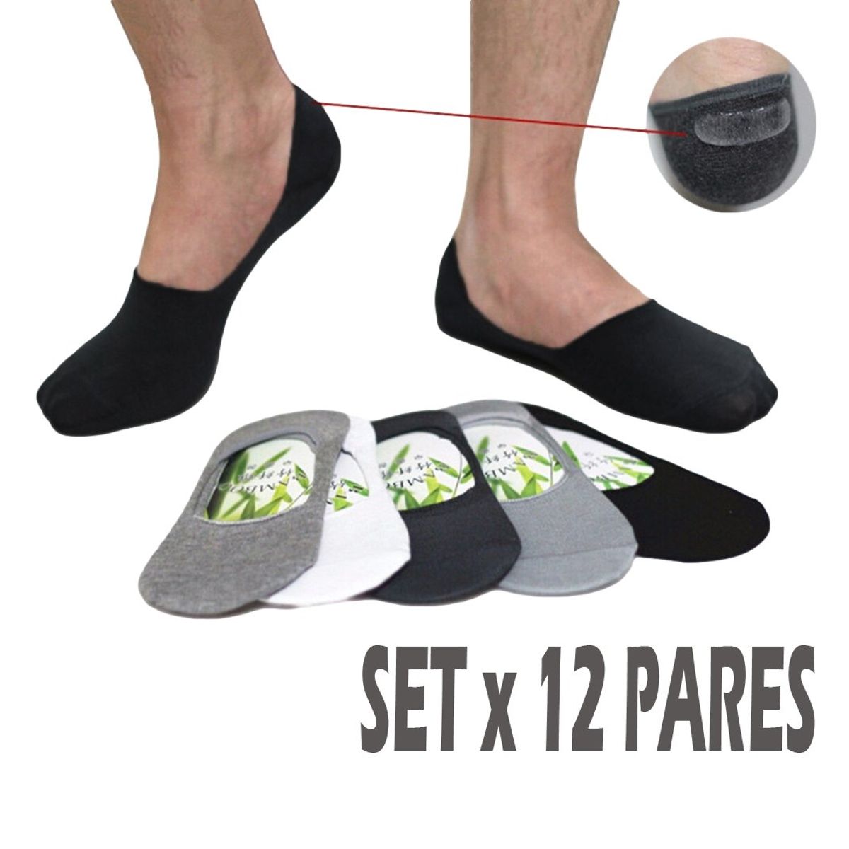 GENERICO - Medias Para Hombre Invisibles Pack x 12 pares_.