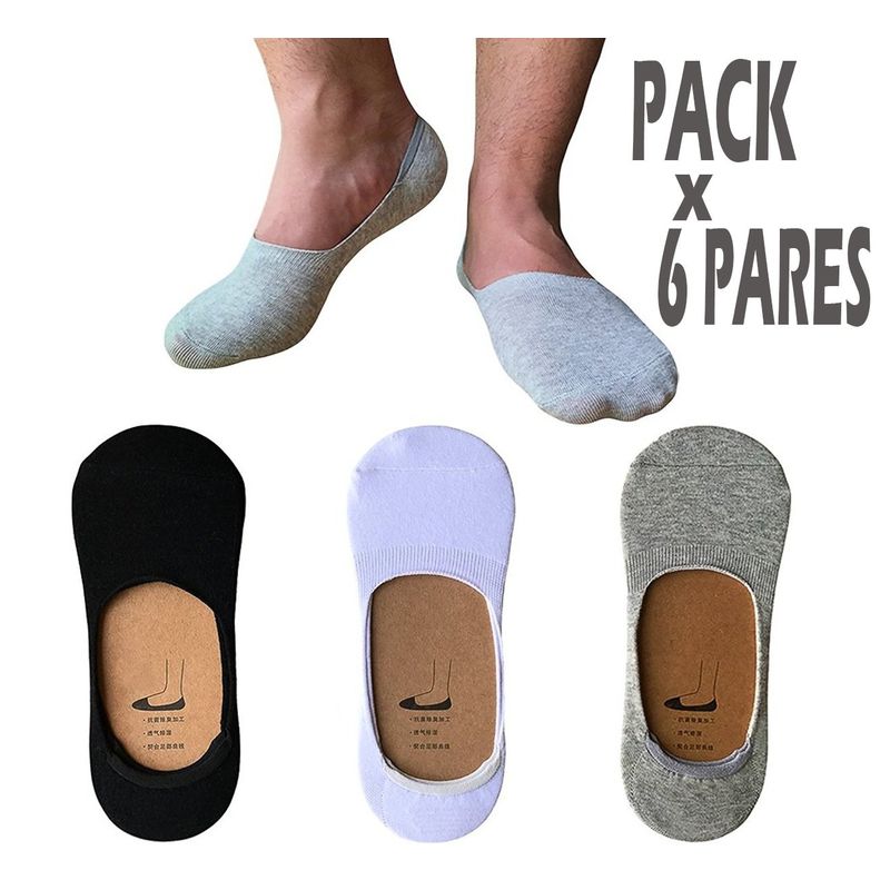 GENERICO - Medias Para Hombre Invisibles Pack x 6 pares_.