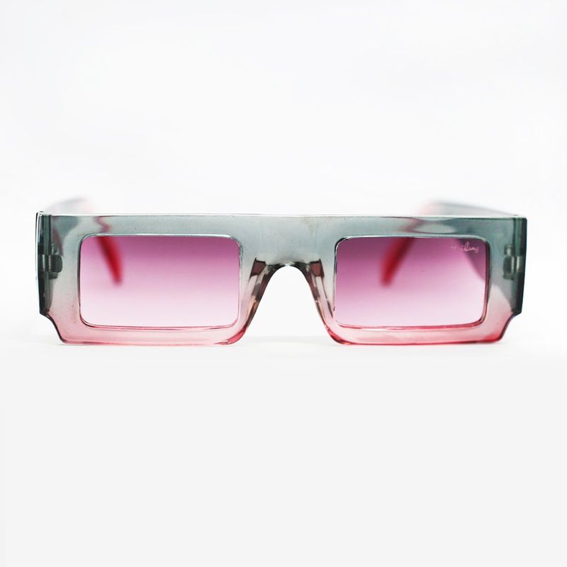 AT NIGHT SUNGLASSES - Gafas de Sol At Night de moda rectangulo gris y rosa