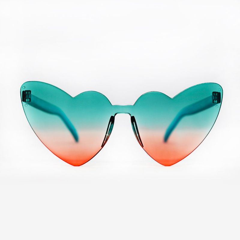 AT NIGHT SUNGLASSES - Gafas de sol At night Corazon gradient turquesa y coral