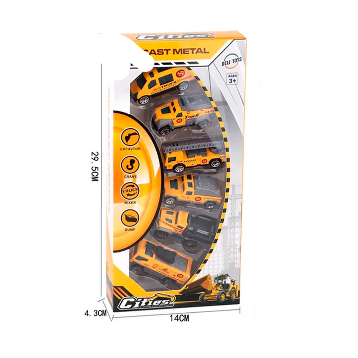 GENERICO - Colección Carros Vehiculos Linea Amarilla Metal Construcciòn