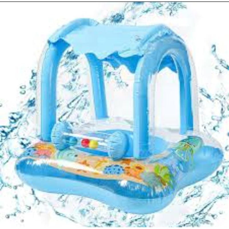 GENERICO - BOTE FLOTADOR INFLABLE TECHO AZUL