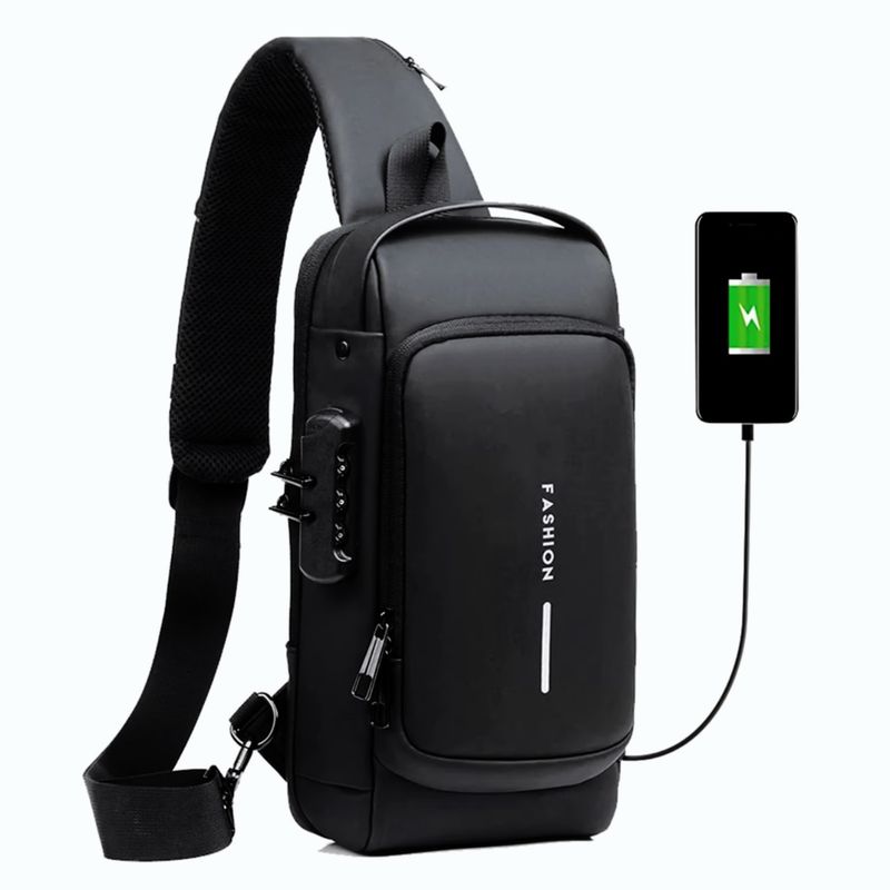 GENERICO - Bolso De Seguridad Morral Anti Robo Puerto Usb Impermeable