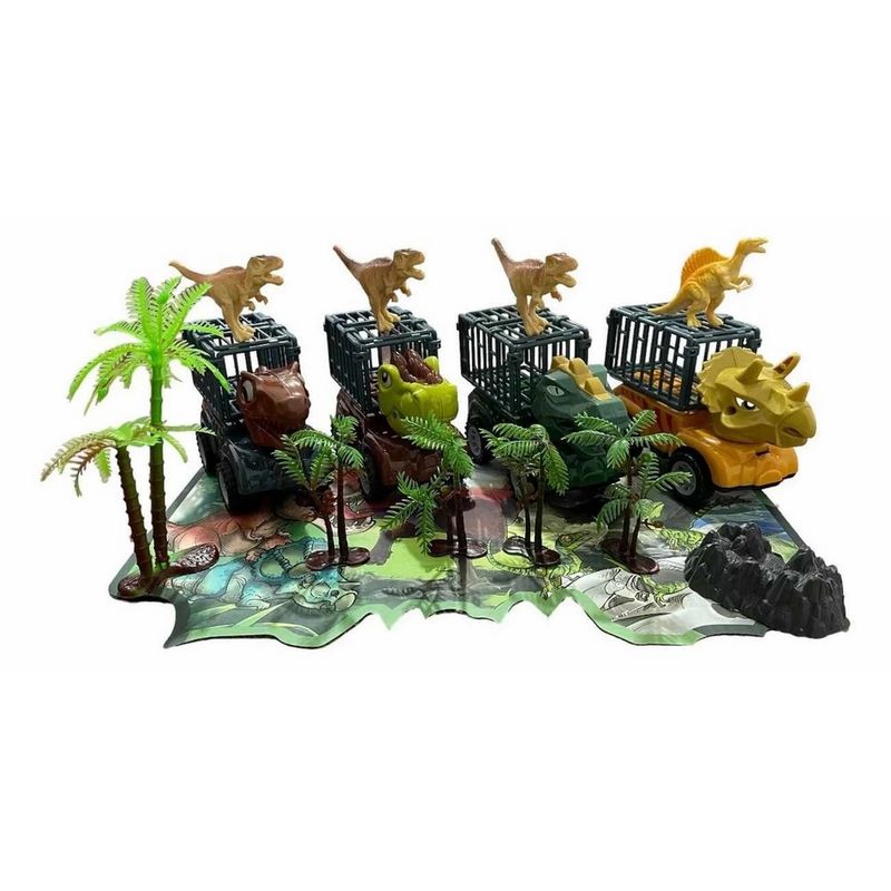 GENERICO - Carros Dinosaurios Monster Jaula Juguete Didactico Niño Kit