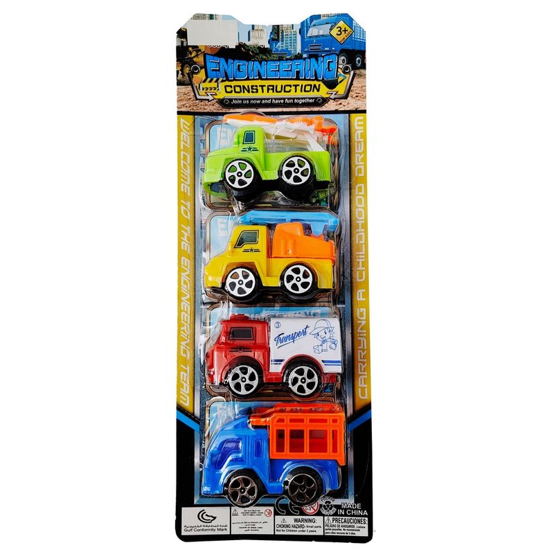 GENERICO - Set Carros De Impulso Mixtos Juguete Niño Diversion X 4 Pcs