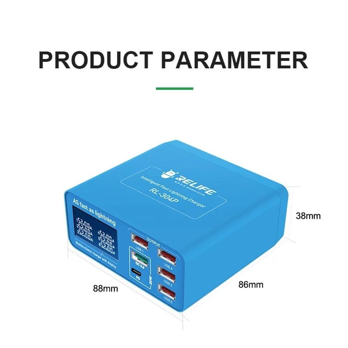 GENERICO - Cargador Multipuerto Usb Relife Rl304p Carga Rapida