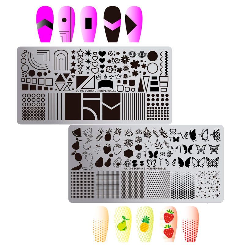 GENERICO - Placa Stamping Decoracion de uñas Nail Art Sobria e Indispensable