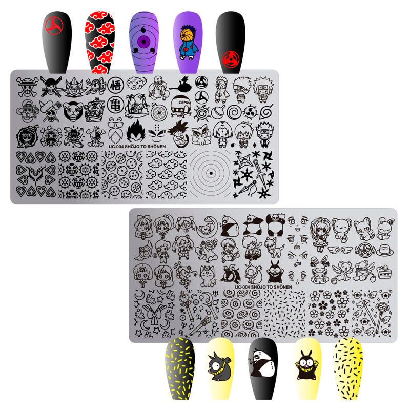 GENERICO - Placa Stamping Decoracion uñas Nail Art Anime Shonen Shojo
