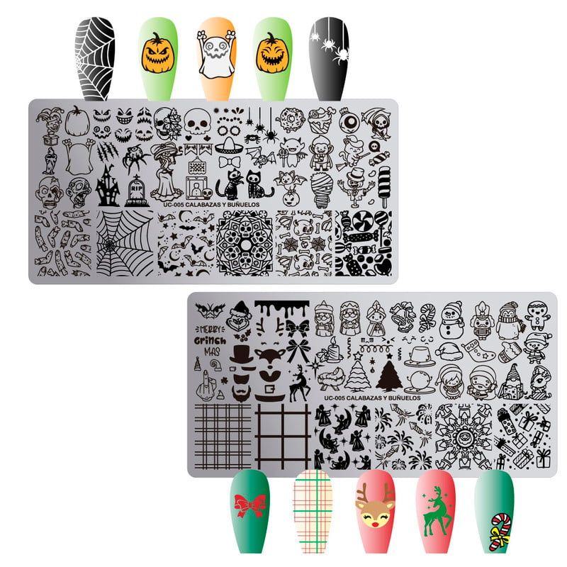 GENERICO - Placa Stamping Decoracion de uñas Nail Art Navidad Halloween