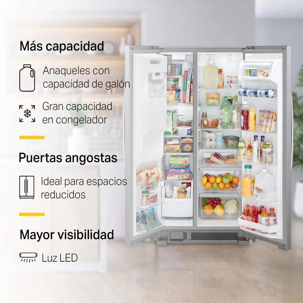 WHIRLPOOL - Nevera Side By Side 694 L Xpert Inverter Gris Whirlpool