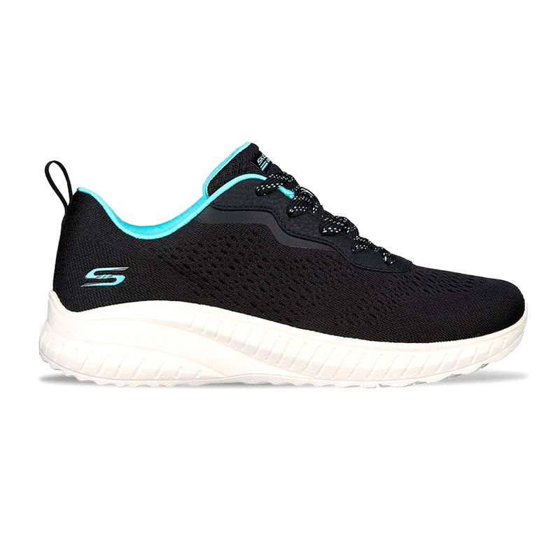SKECHERS - TENIS SKECHER NEGRO PARA DAMA SK BOBS SQUAD CHAOS COSMIC FEEL BLACK