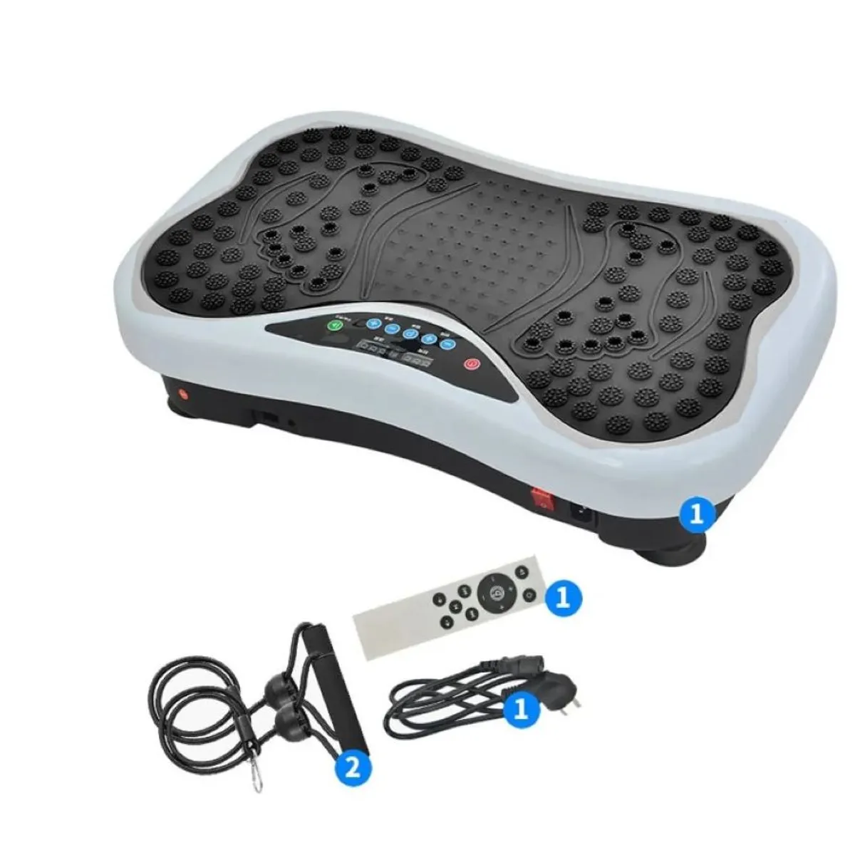 ZHOPI CO - Plataforma Vibratoria Fitness Con Lazos Elasticos