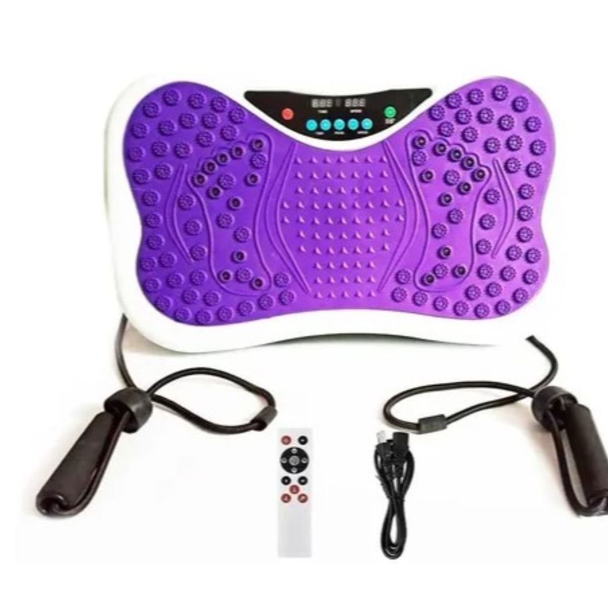 ZHOPI CO - Plataforma Vibratoria Fitness Con Lazos Elasticos