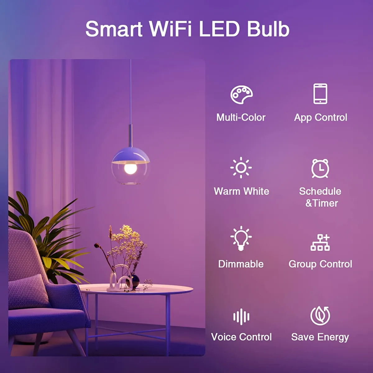 GENERICO - Bombillo Rgb Led Inteligente Alexa 9w Google Home Tuya