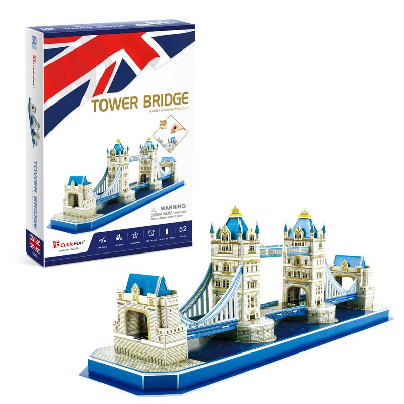 CUBICFUN - Rompecabezas 3D Tower Bridge 52 Pz Nivel Avanzado Cubic Fun