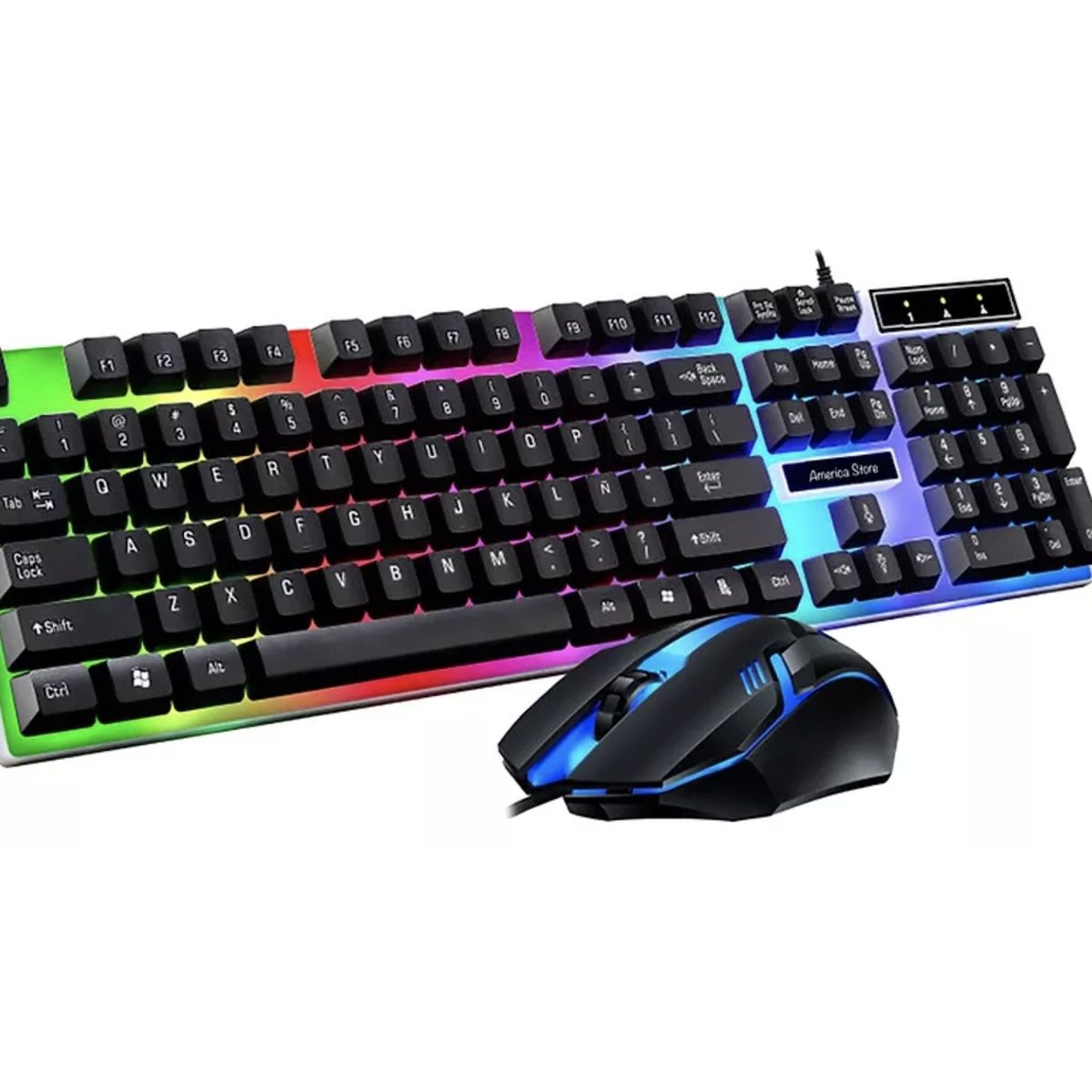GENERICO - Combo Pad Mouse Rgb 80cm X 30cm Teclado Y Mouse Gamer N G03