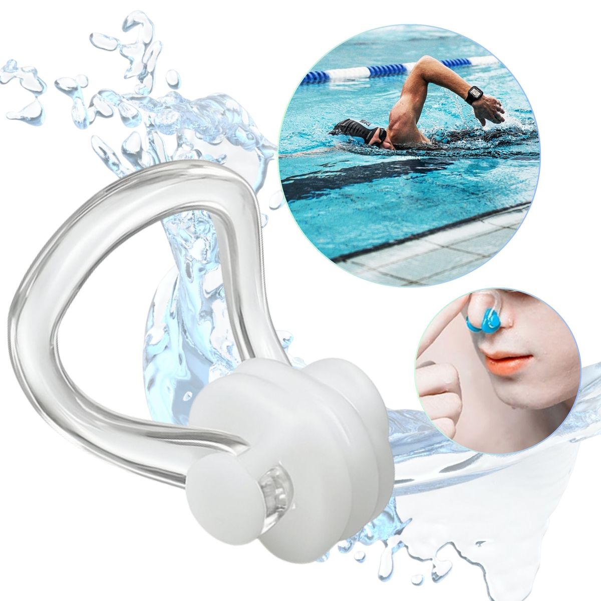 GENERICO - Clip Pinza Nasal Nariguera Universal Para Nadar Natación