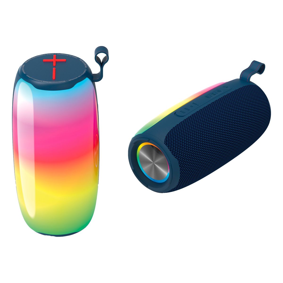 MOVISUN - BAFLE-PARLANTE BLUETOOTH 8 WATTS + 8 WATTS MOVISUN DISCO Azul