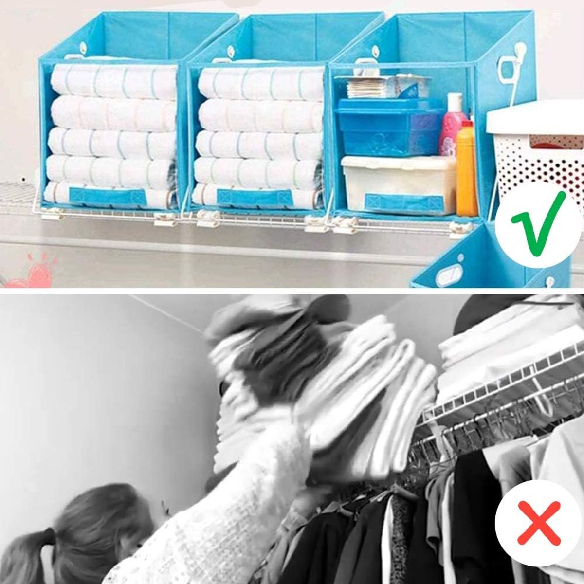 GENERICO - Organizador De Ropa Cesta Plegable Para Armario Y Closet