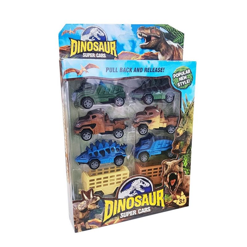 GENERICO - Carro Monster Dinosaurio Cuerda Coleccionable Juguete X 8 Un