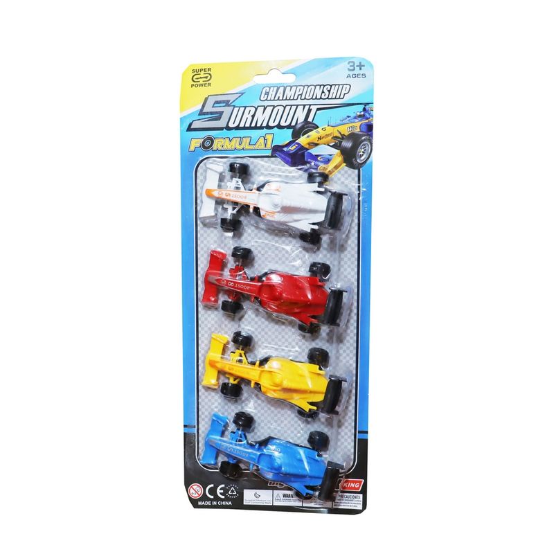 GENERICO - Carros Fórmula 1 F1 Colección Vehiculo Juguete Niños X 4 Pc
