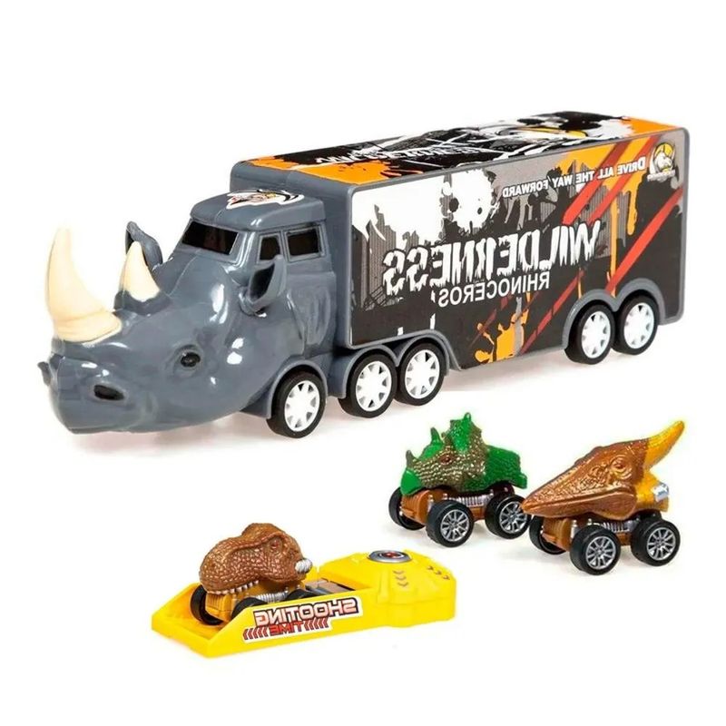 GENERICO - Tractomula Camión Carros Dinosaurio Catapulta Juguete Niño