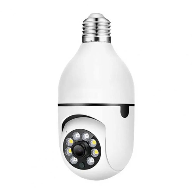 GENERICO - Cámara Inalámbrica E27 V380 Lente Dual detección de movimiento