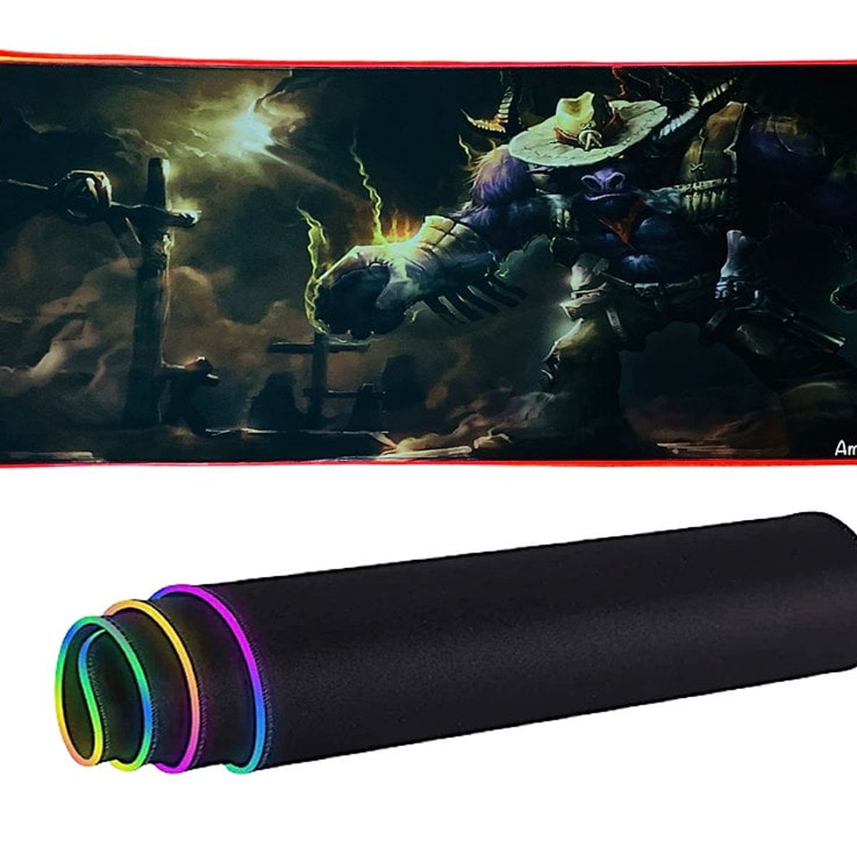 GENERICO - Combo Pad Mouse Rgb 80cm X 30cm Teclado Y Mouse Gamer N G04