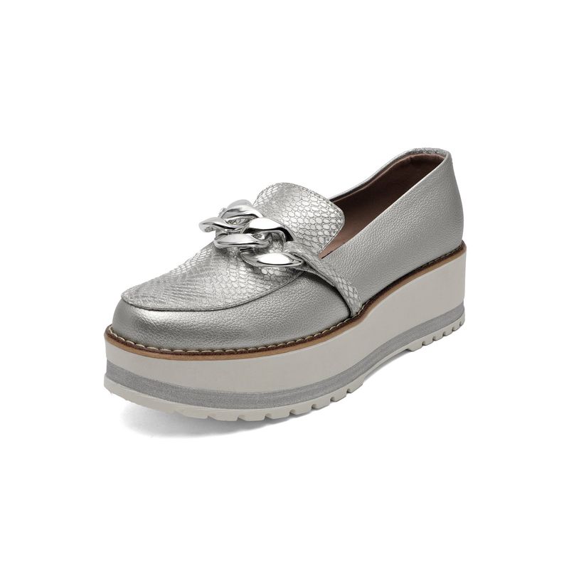 GENERAL - Zapato Mocasin Salva Plata Eslabon Moca