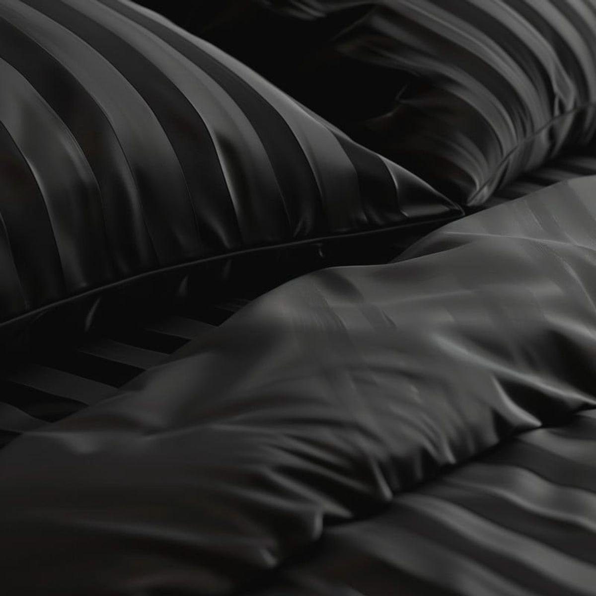 KARYTEX - Fundas Duvet A Rayas + 2 Fundas De Almohada Sencilla Negro.