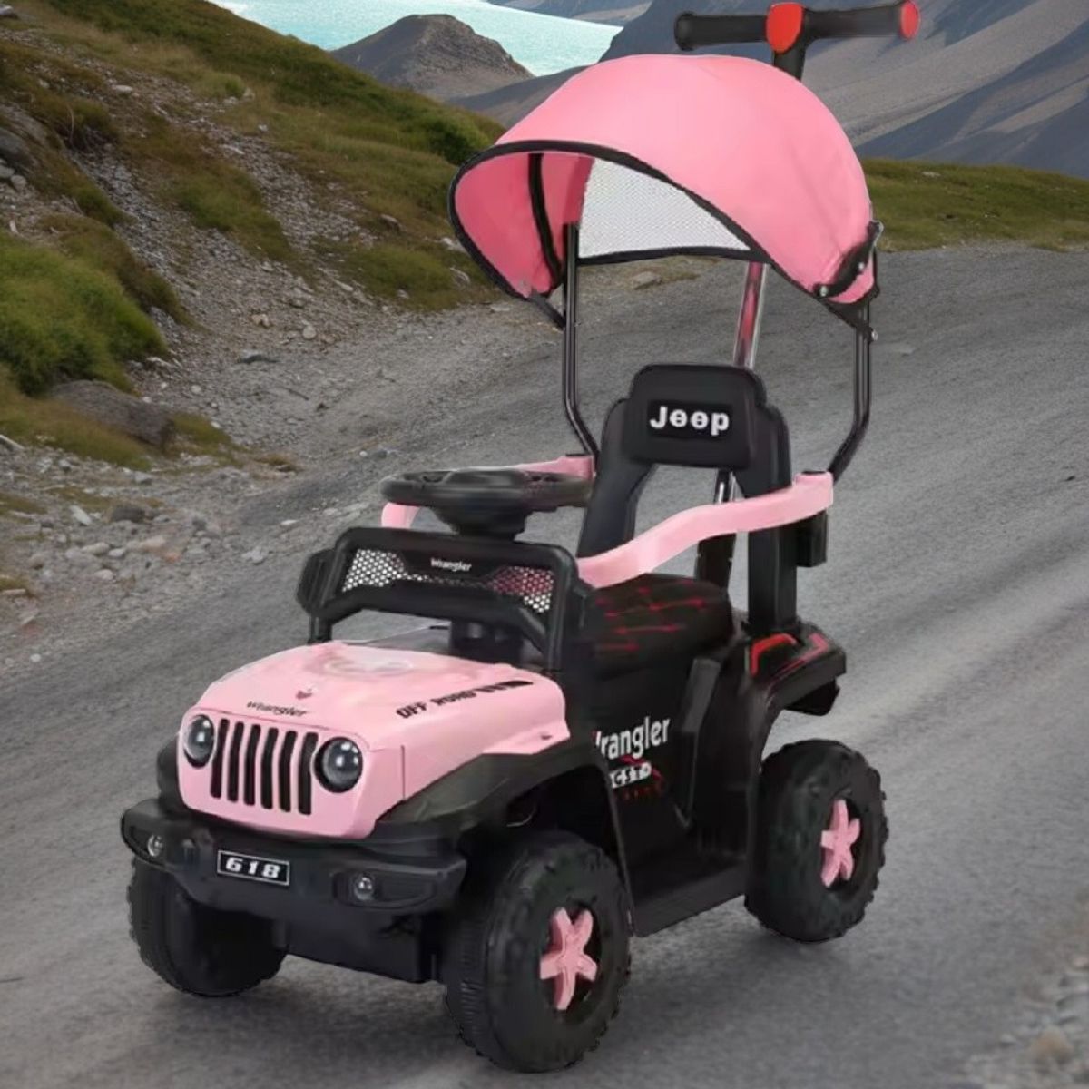 SUNBABY - Carro Montable Bebe Paseador Musical Juguete Jeep 1-5 años