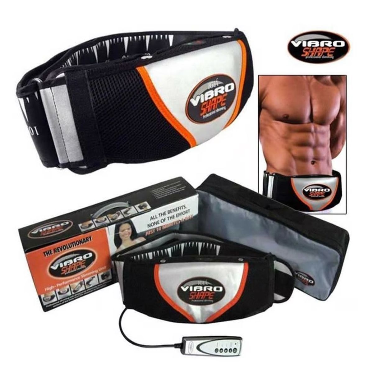 GENERICO - Cinturón Masajeador Abdomen Con Vibración Calor Vibro Shape