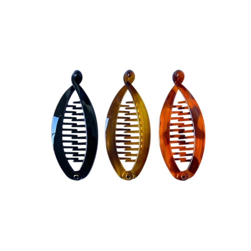 GENERICO - Bananas X 3 Unid Gancho Pinza de Cabello Carey Peinado Pelo