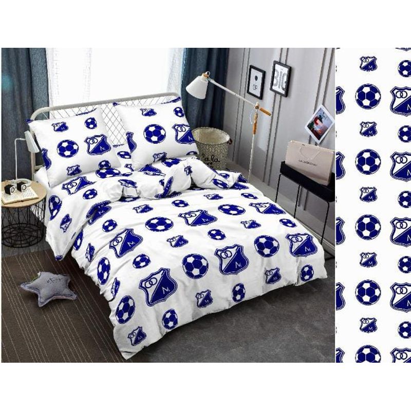 SIRENITAS - Juego de sabanas Cama Queen Blanca Millonarios