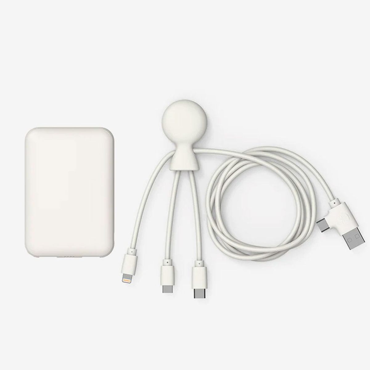 XOOPAR - Batería Con Cable Multipuerto Mr Bio Blanco