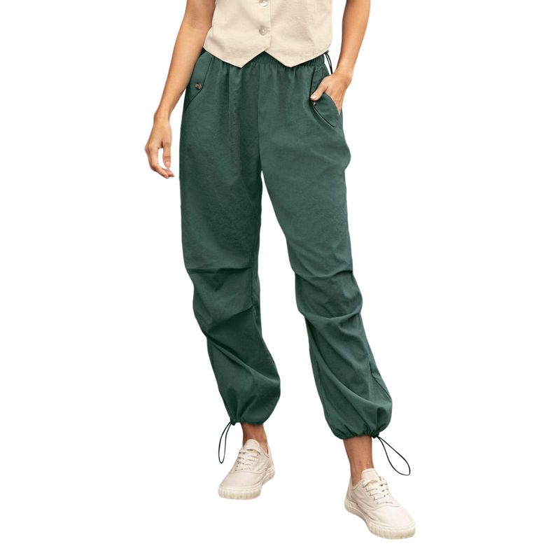 LEONISA - Leonisa Pantalón parachute con elástico en cintura y bota