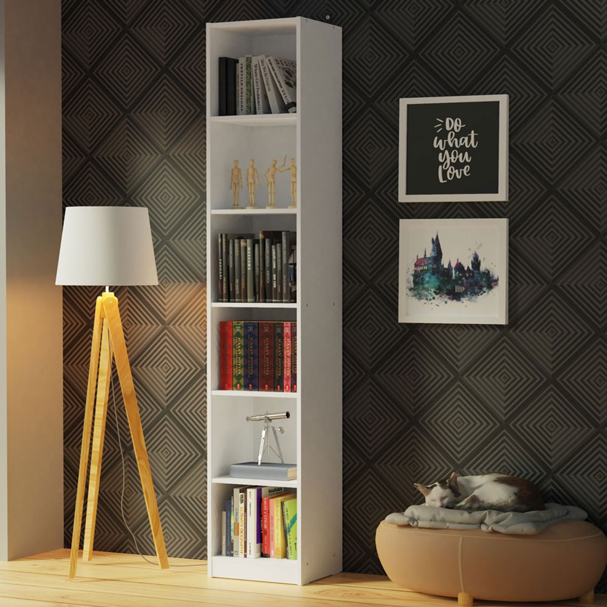 MADESA - Mueble Estante Librero con 6 Niveles